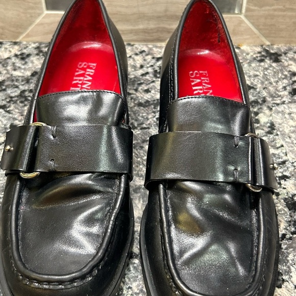 Franco Sarto Women’s Black Leather Upper Slip-On Loafers size 7.5 - Picture 8 of 13